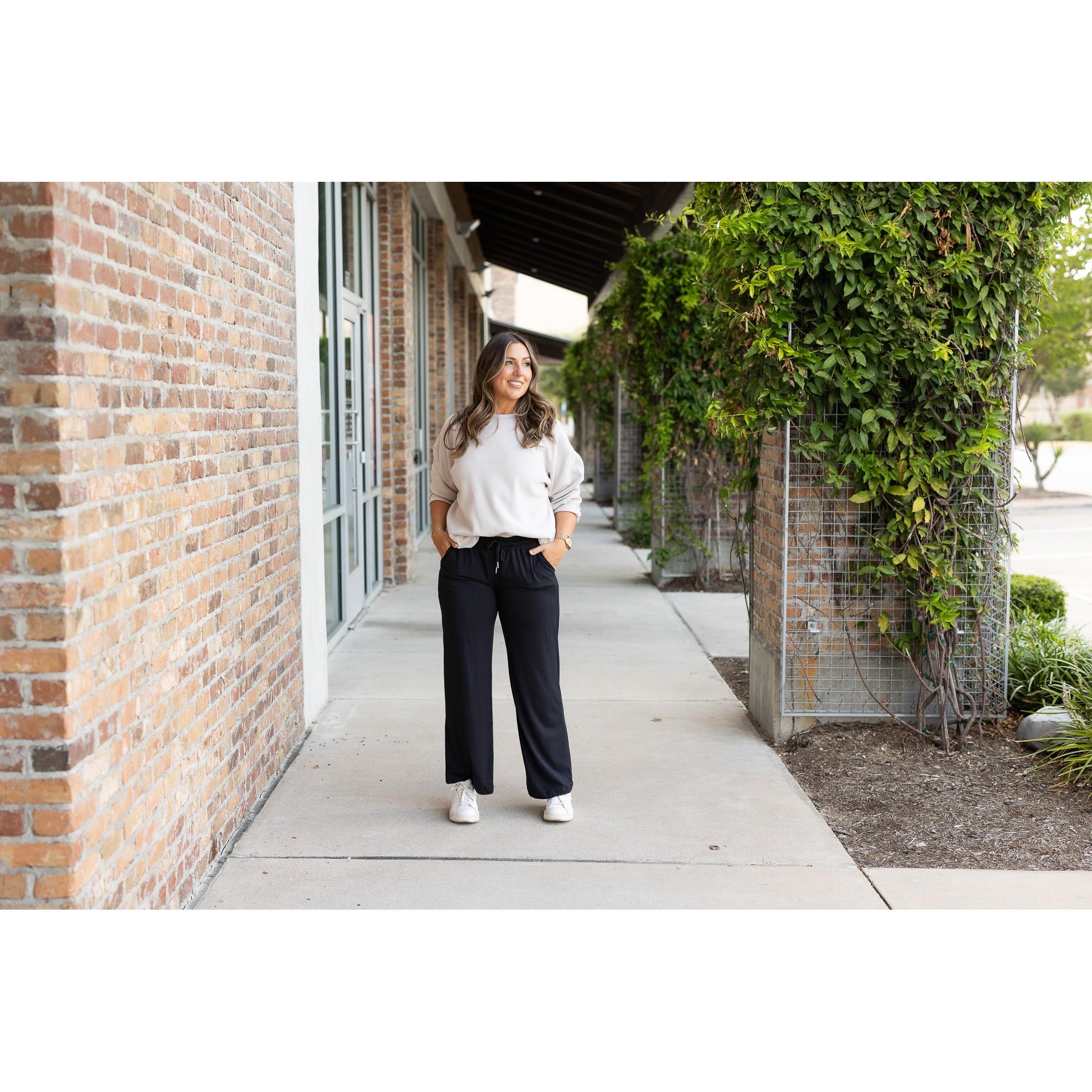 Ready to Ship | The Morgan - Casual Loose Fit LUXE Wide Leg Pants